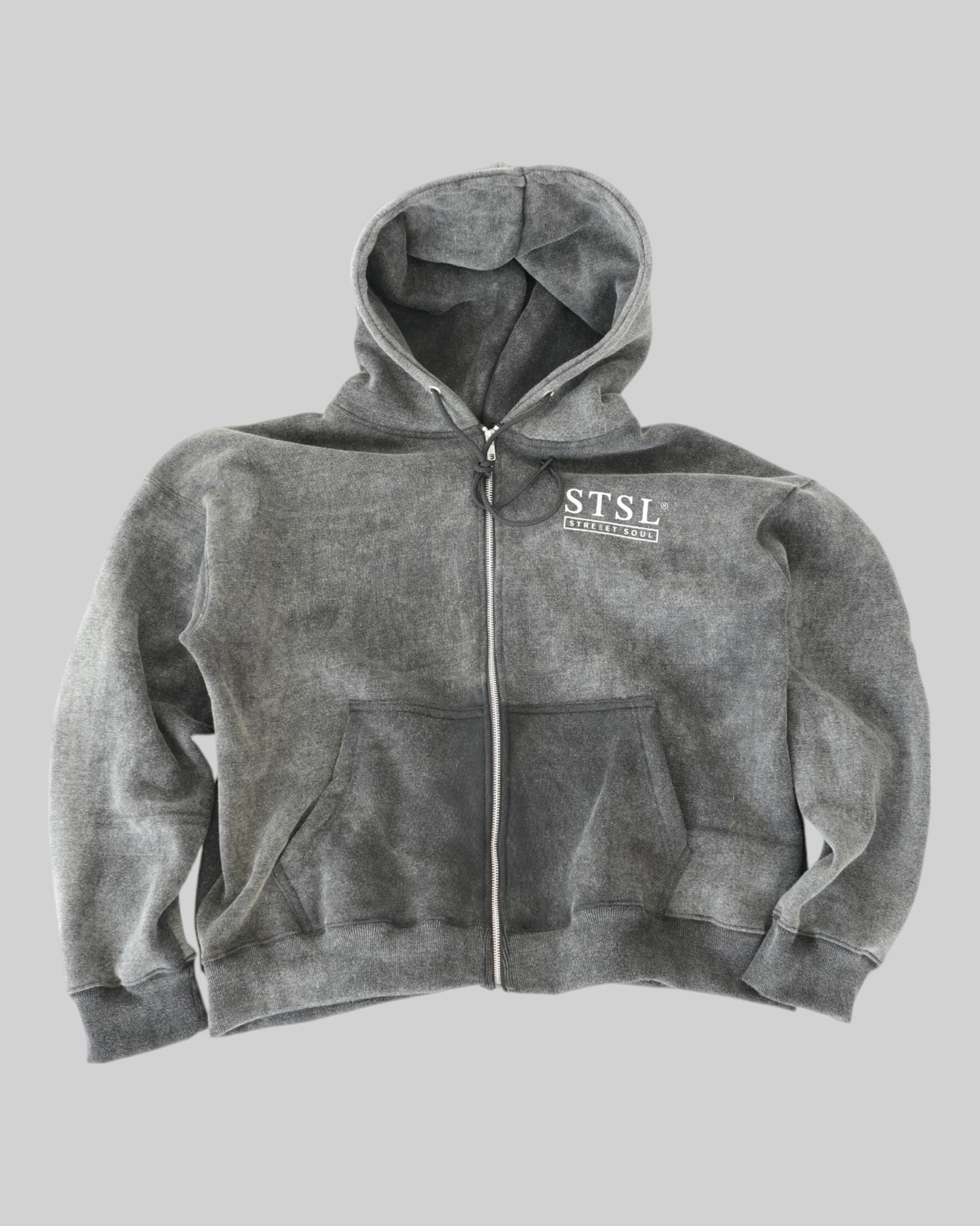 Mikina na zip STSL® „Eternal Skull“ – sepraná černá