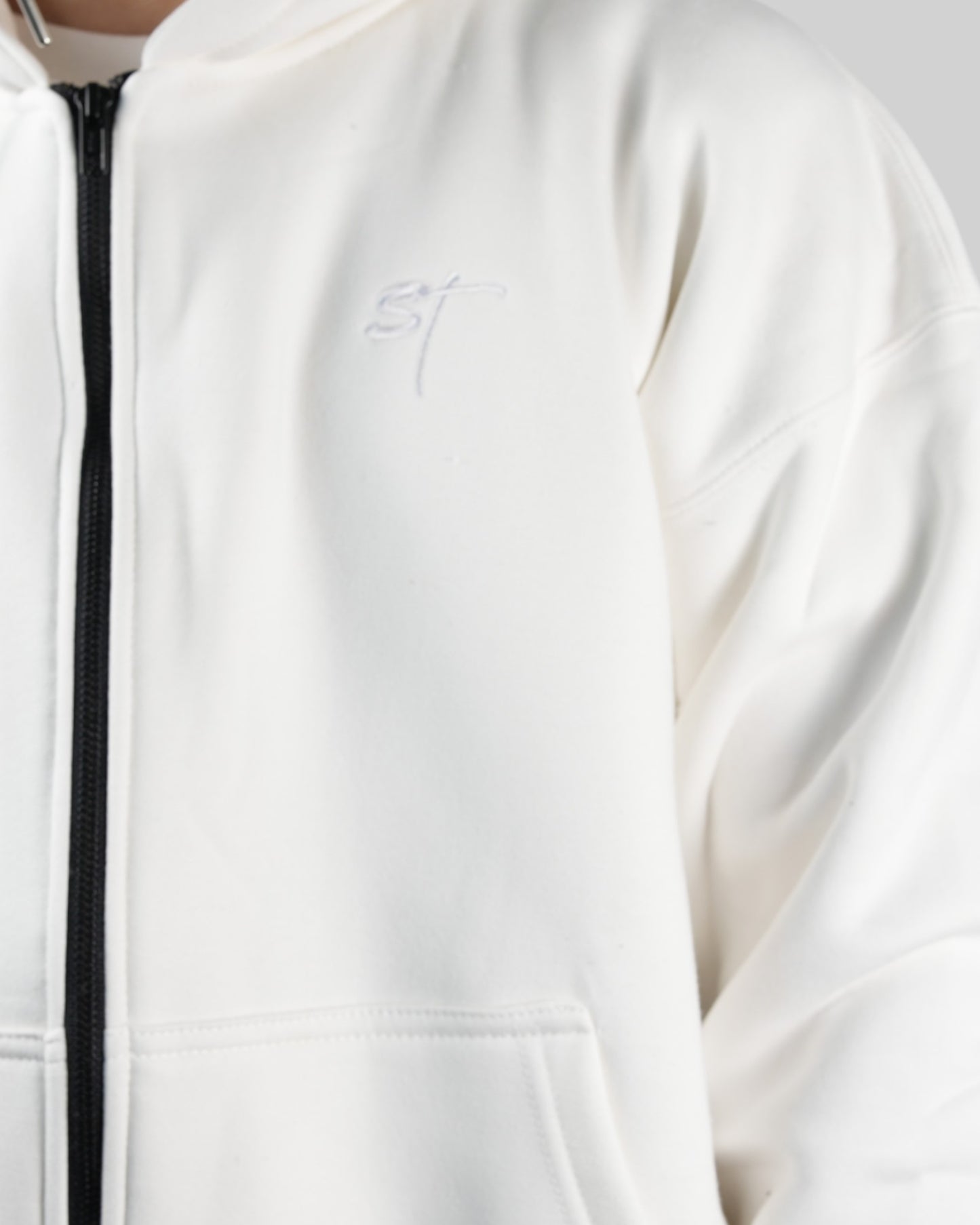 STSL Zip Hoodie – White