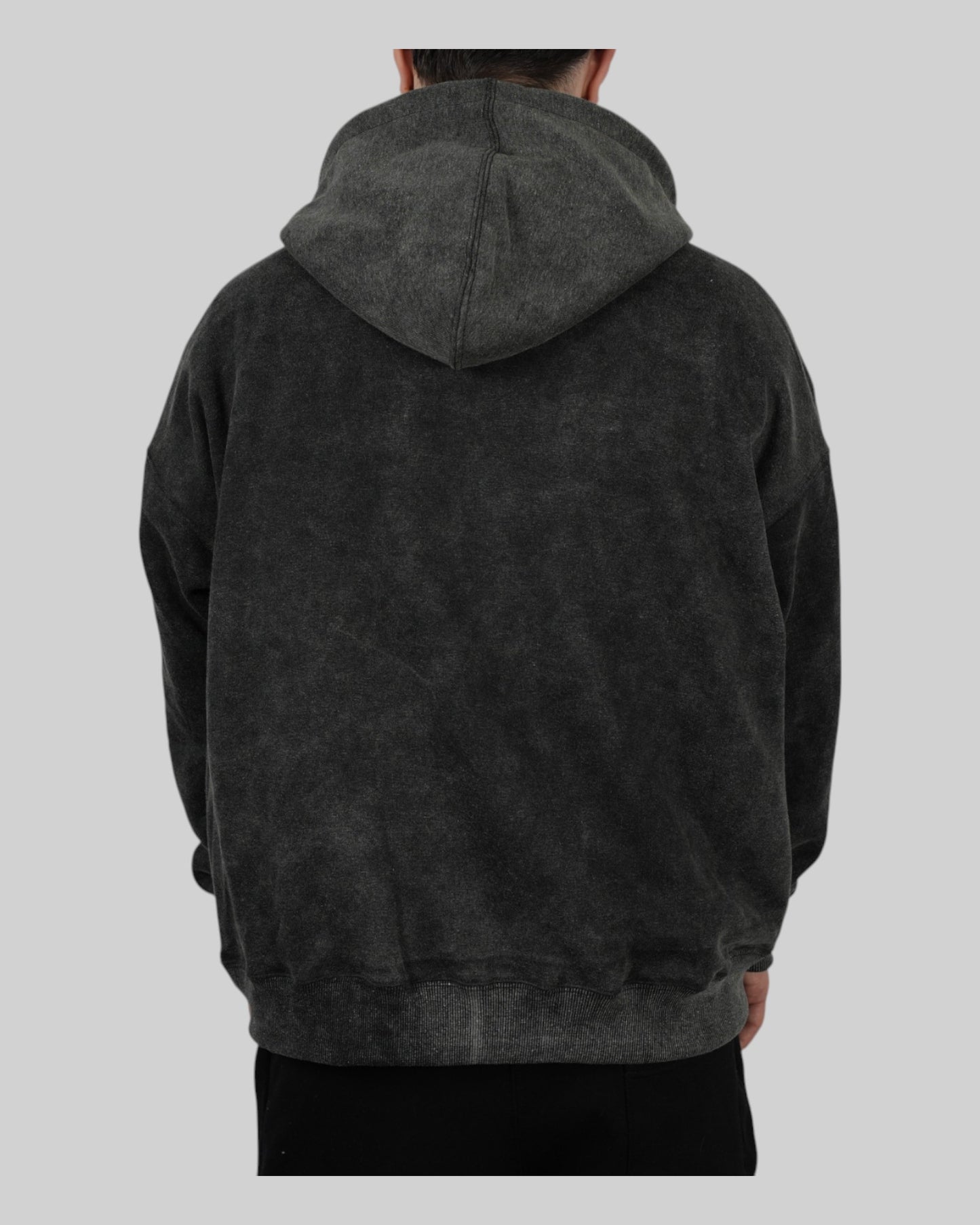 STSL Zip Hoodie – Washed Black