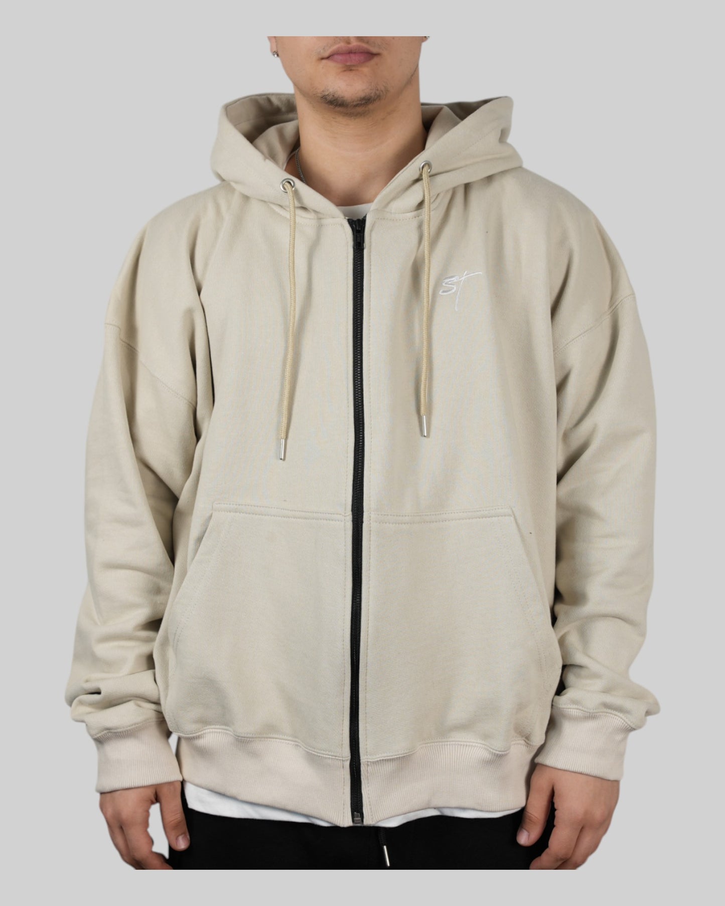 STSL Zip Hoodie – Sand Beige