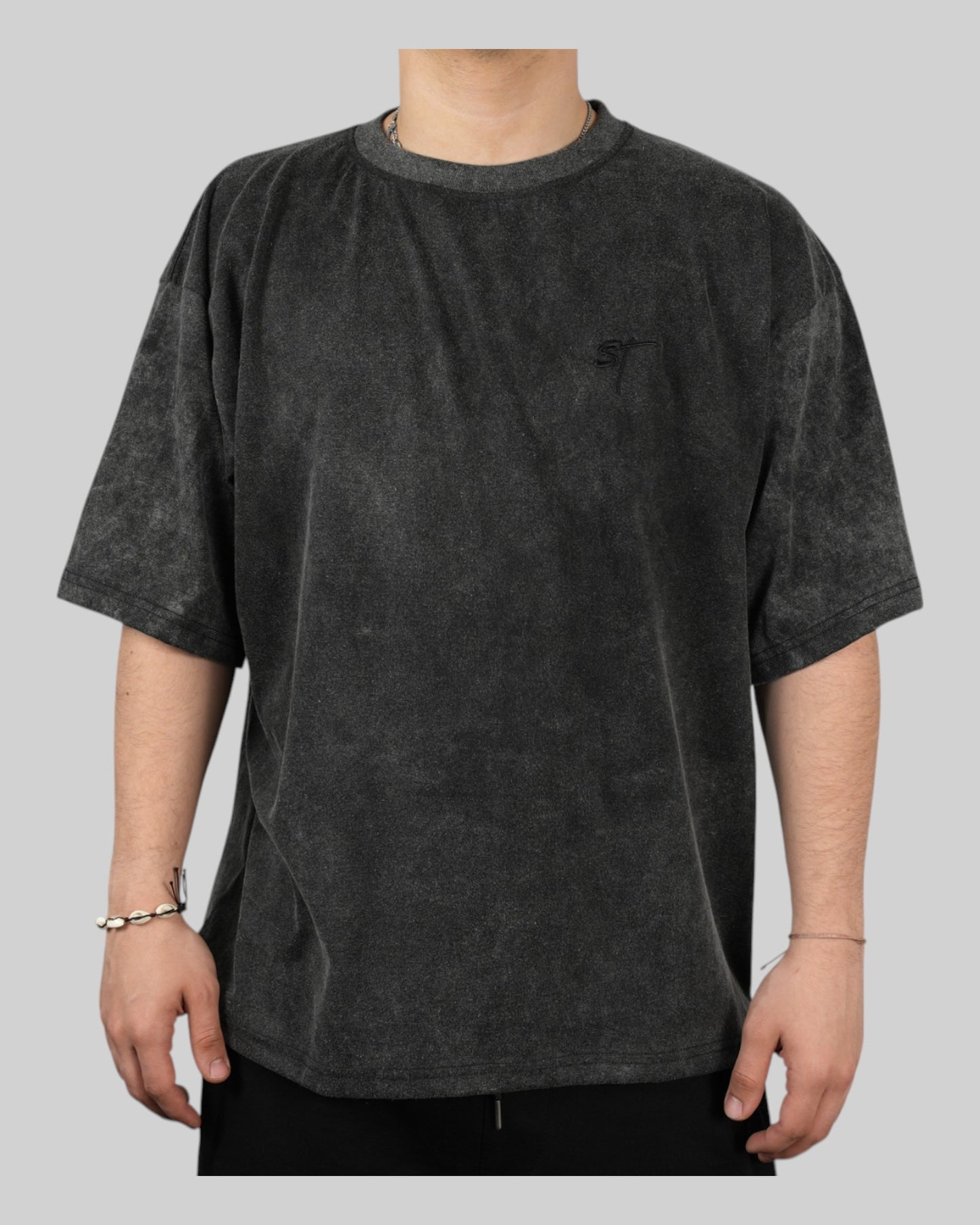 G-Shirt Washed Black - 220 GSM