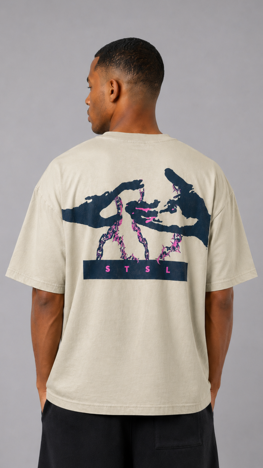 STSL® Heavy Oversize T-Shirt – Chain (220 GSM) - STSL