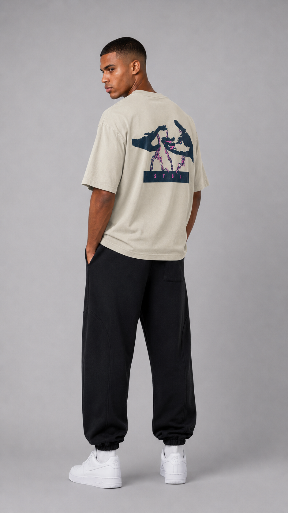 STSL® Heavy Oversize T-Shirt – Chain (220 GSM) - STSL