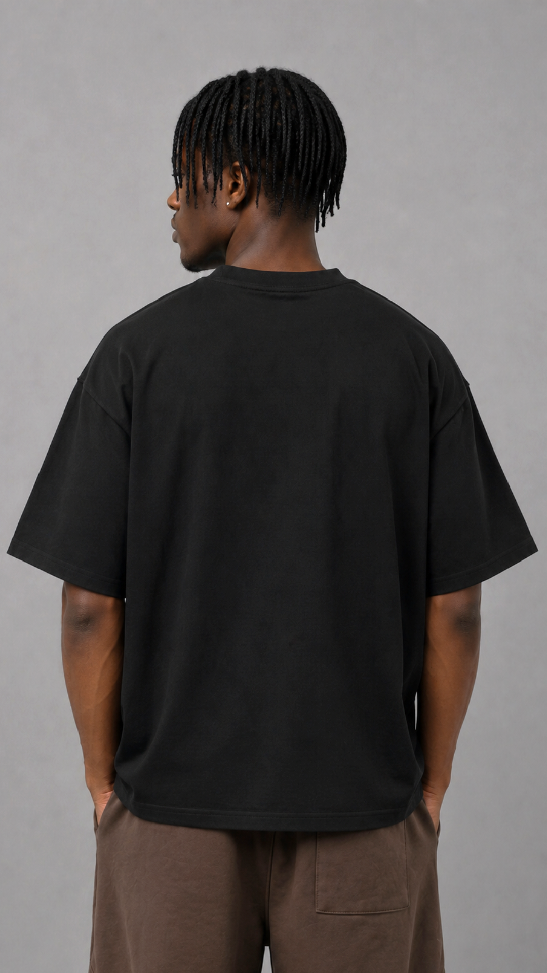 STSL® Heavy Oversize T-Shirt – Pure Black (220 GSM) - STSL