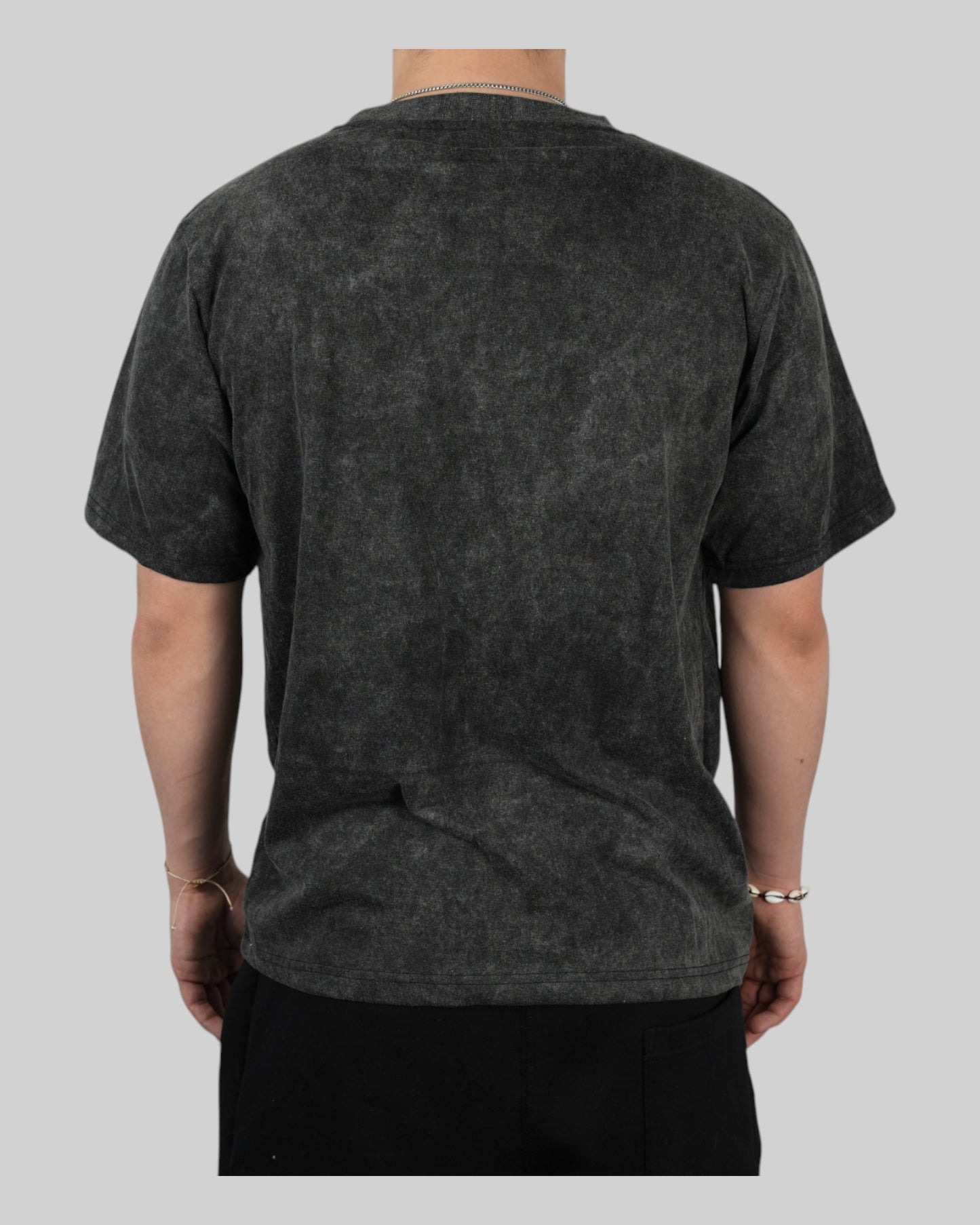 T-Shirt "Ash Basic" – Washed Black 220 GSM