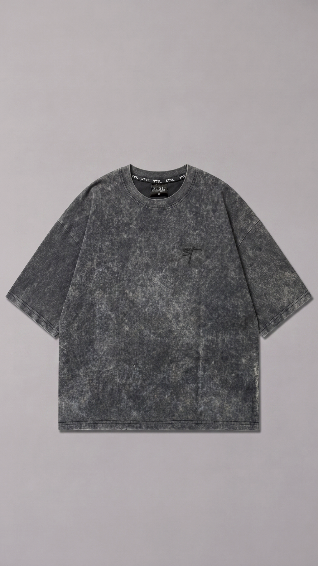 STSL® Heavy Oversize T-Shirt – Ash Basic (220 GSM) - STSL