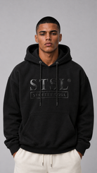 STSL® Heavyweight Hoodie (450 GSM) – Pure Blackout - STSL