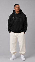 STSL® Heavyweight Hoodie (450 GSM) – Pure Blackout - STSL
