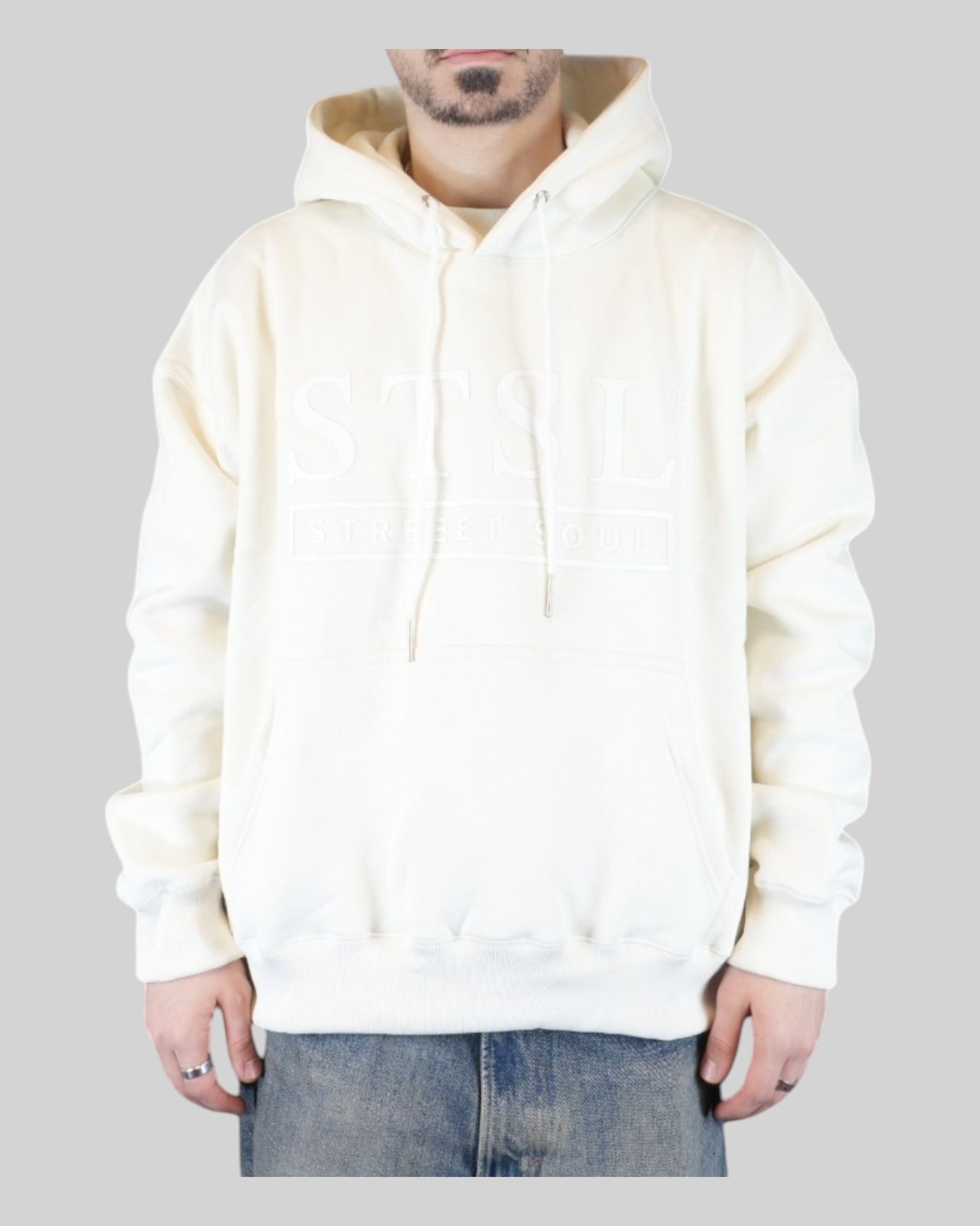 Mikina s kapucí STSL® „Soul Whiteout“ (450 GSM)