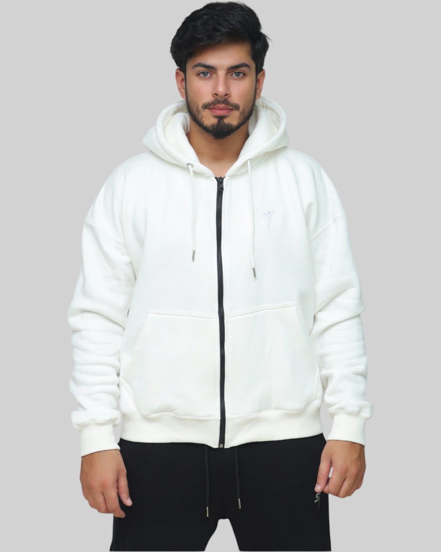 STSL Zip Hoodie – White