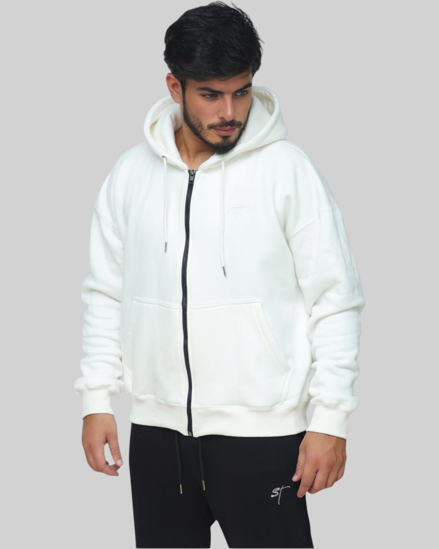 STSL Zip Hoodie – White