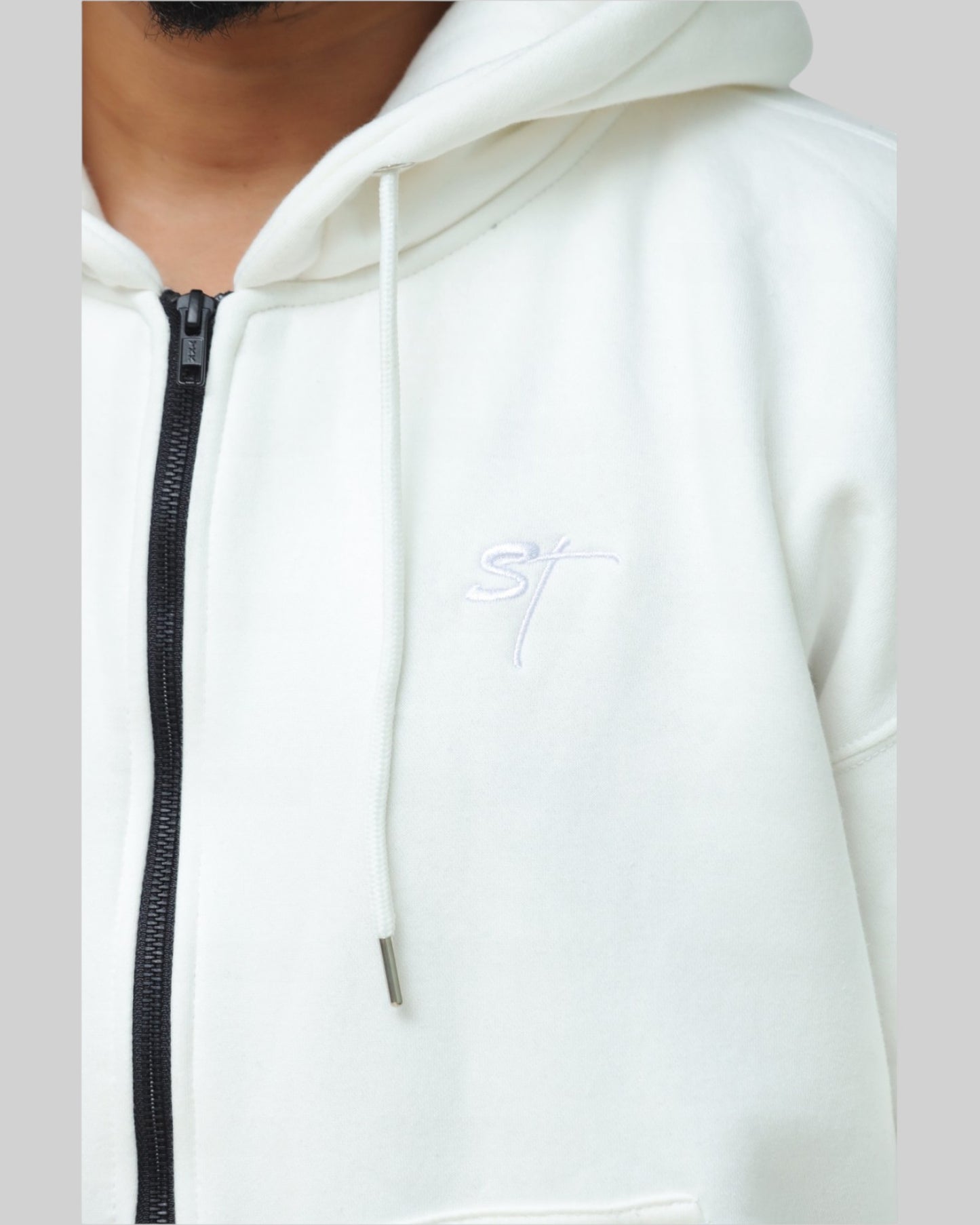 STSL Zip Hoodie – White