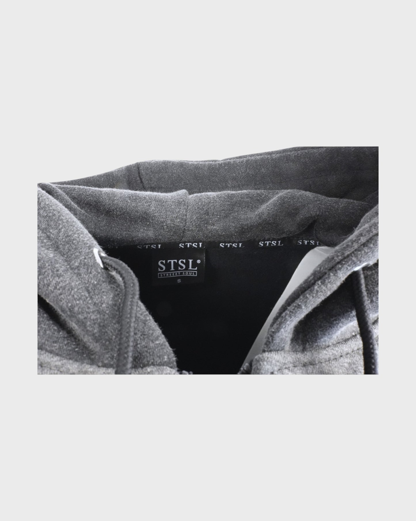 STSL Zip Hoodie – Washed Black