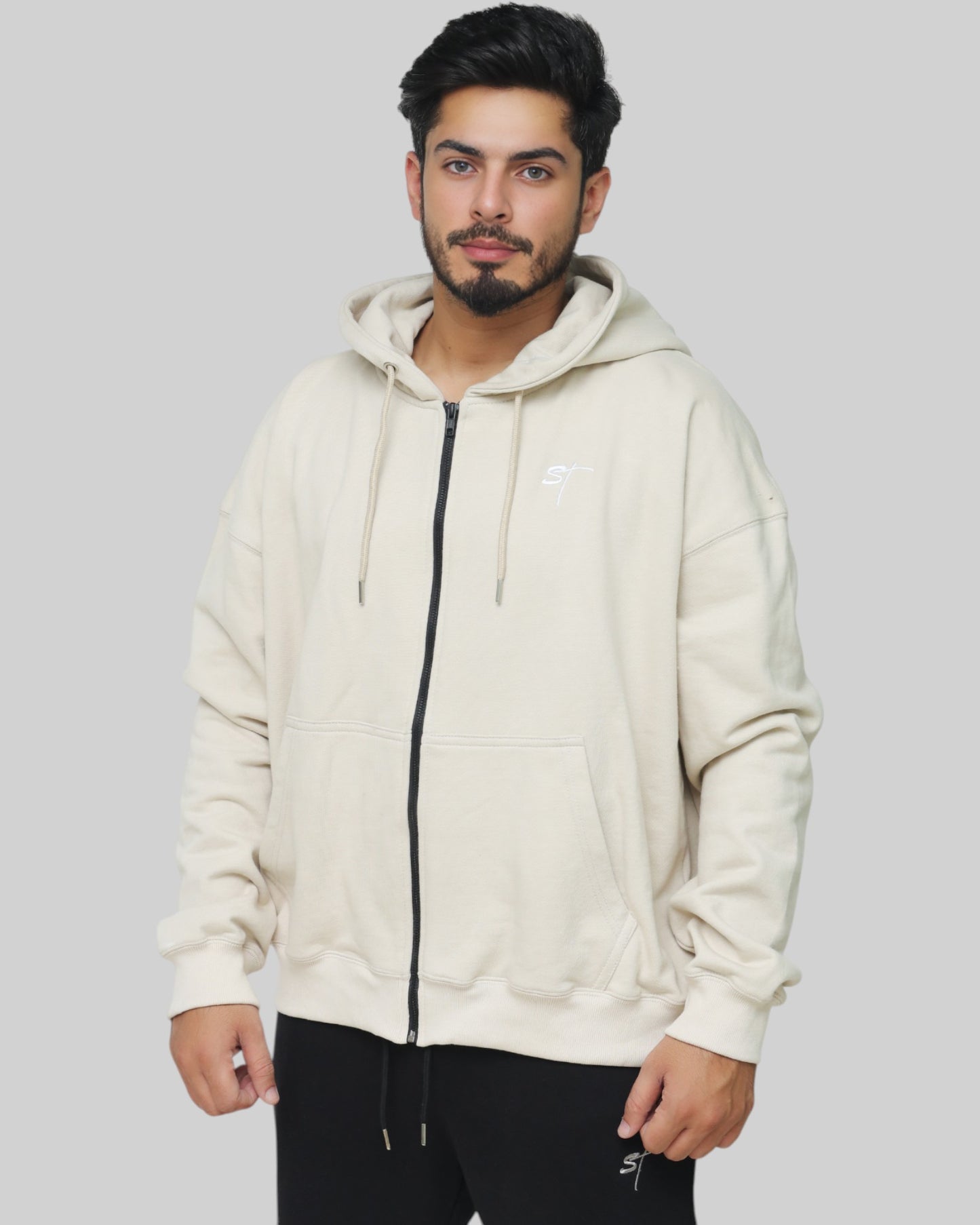 STSL Zip Hoodie – Sand Beige