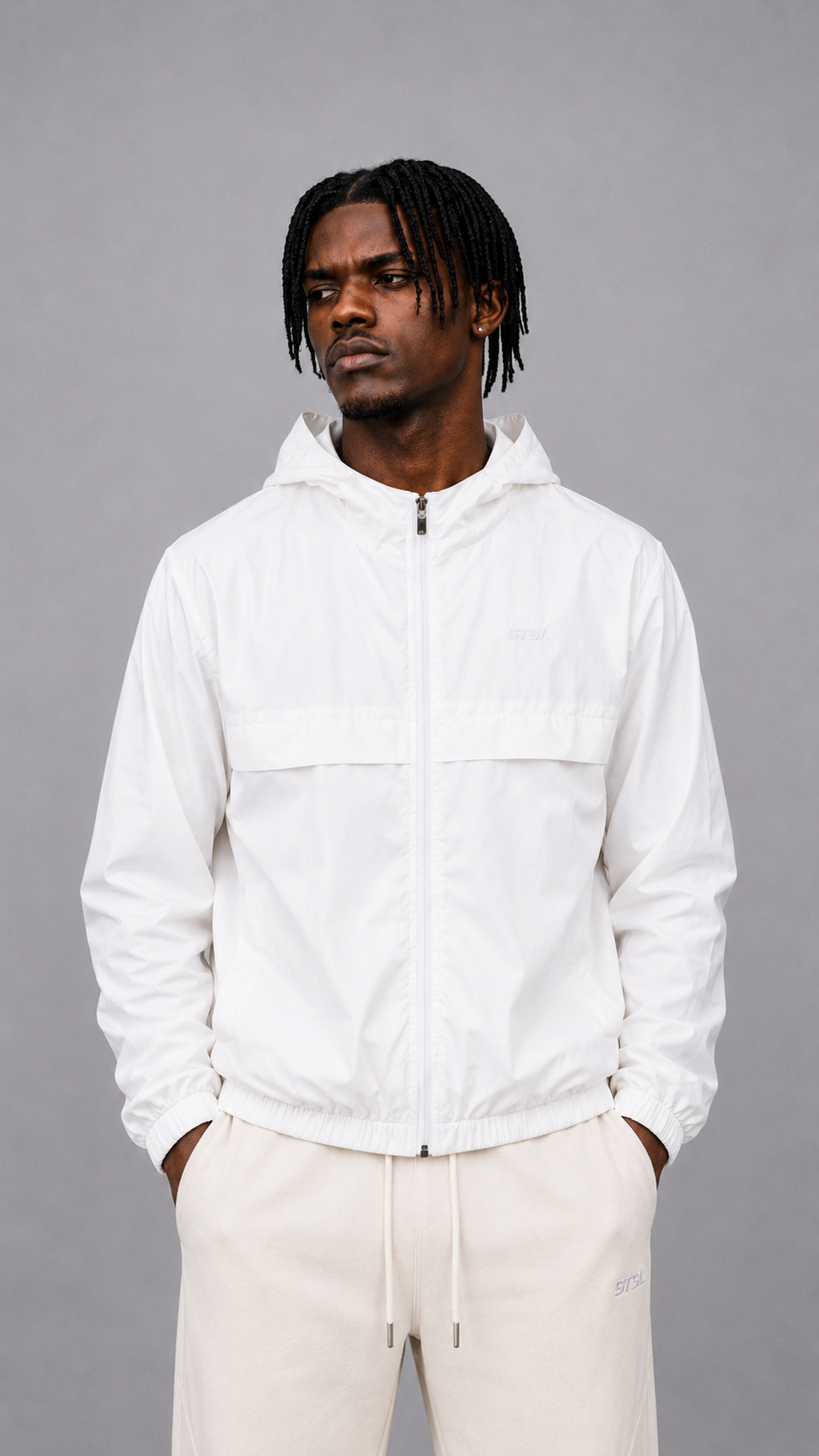 STSL® White Nylon Jacket