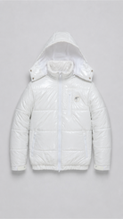 STSL® Sin Turns Gloss Puffer Jacket – White Edition - STSL