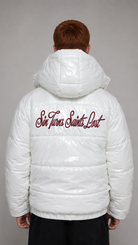 STSL® Sin Turns Gloss Puffer Jacket – White Edition - STSL