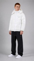 STSL® Sin Turns Gloss Puffer Jacket – White Edition - STSL