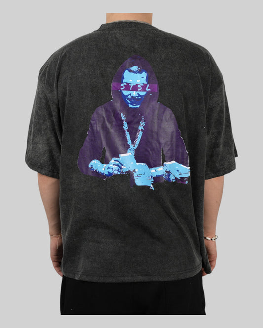 G-Shirt Washed Black - 220 GSM