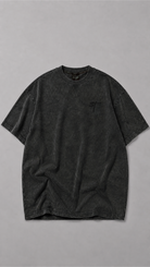 STSL® Heavy Oversize T-Shirt – G-Shirt Washed Black (220 GSM) - STSL